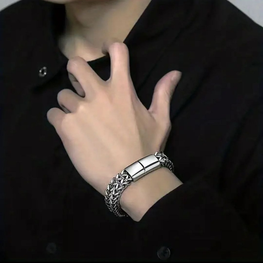 Men's Titanium Stainless Steel Bracelet-SALE - Picture 7 of 7